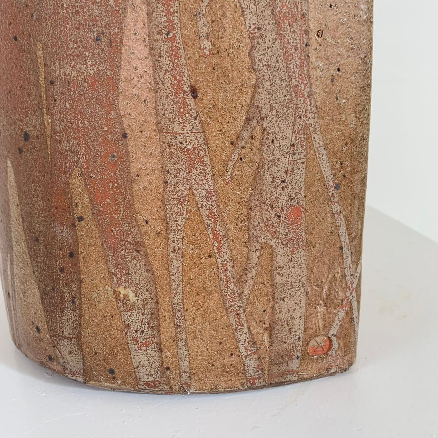 Miniature : Antoine De Vinck Stamped Ceramic Floor Vase, circa 1970, Belgium.