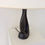 Miniature : Free Form Black Ceramic Table Lamp, circa 1950, France.