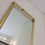 Miniature : Elegant Brass Mirror, circa 1970, Italy.