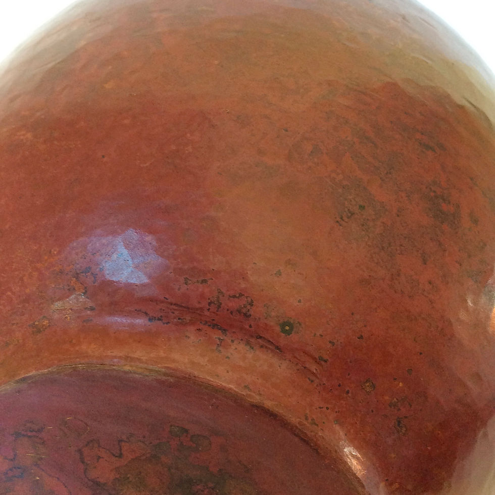 Miniature : Claudius Linossier Art Deco Dinanderie Copper Vase , circa 1930, France.