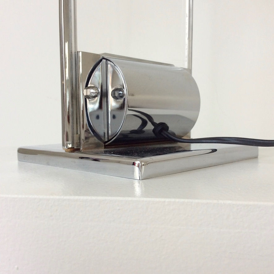 Miniature : Yonel Lebovici Oblique Cristal Table Lamp, circa 1979, France