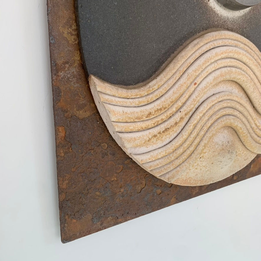 Miniature : Antoine de Vinck Ceramic Soul Mirror, circa 1980, Belgium.