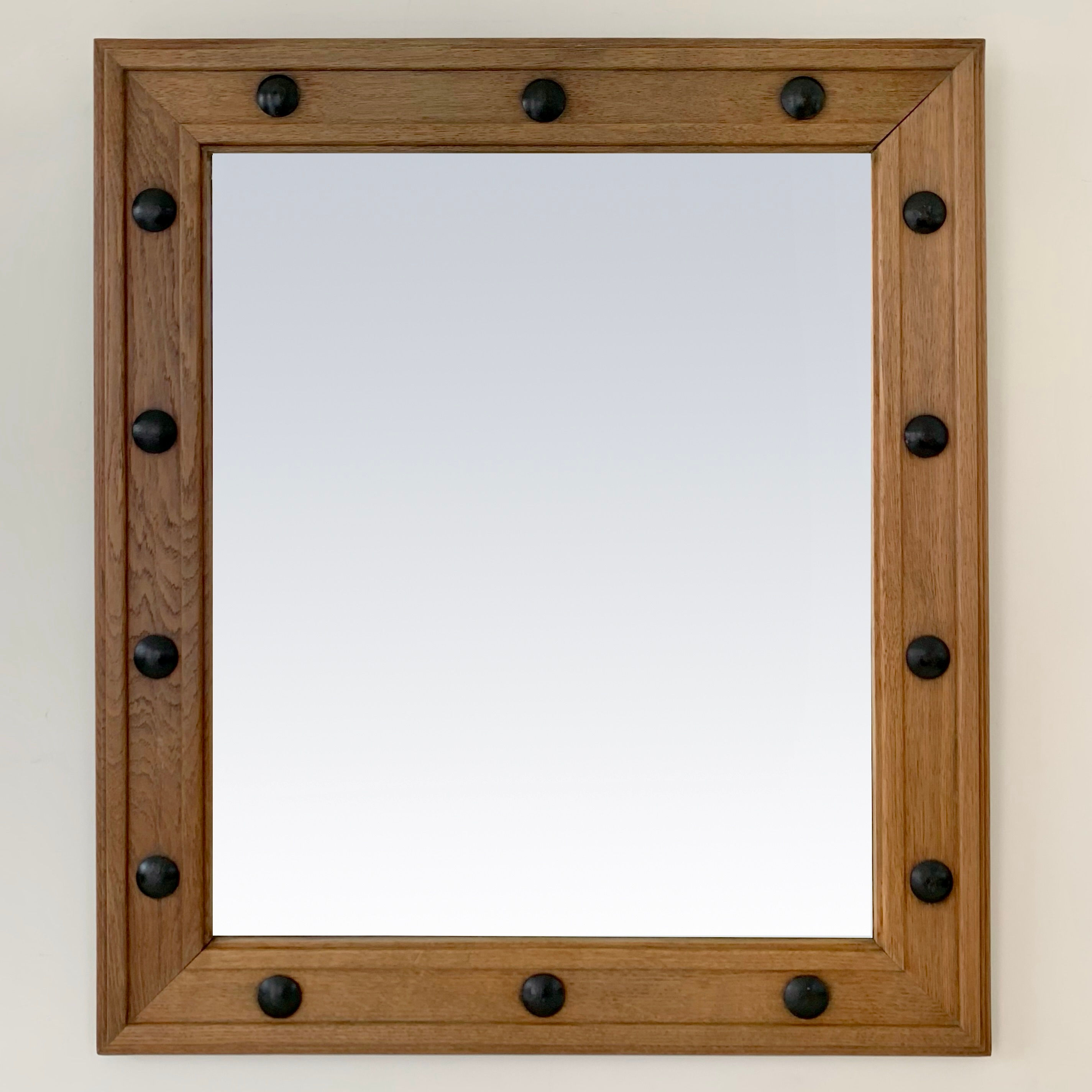 Mid-Century Decorative Wood Mirror, circa 1950, France.