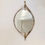 Miniature : Elegant Brass Mirror, circa 1960, Italy.
