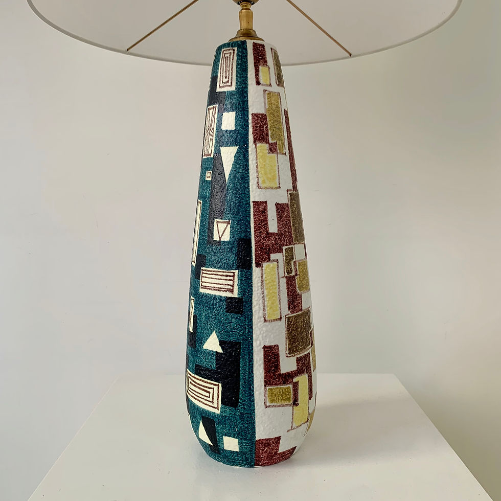 Miniature : Mid-Century Large Abstract Decor Table Lamp, circa 1950, Italy.