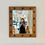 Miniature : Mid-Century Decorative Wood Mirror, circa 1950, France.