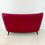 Miniature : Two-seats Dark Crimson Sofa, circa 1940, Italy.