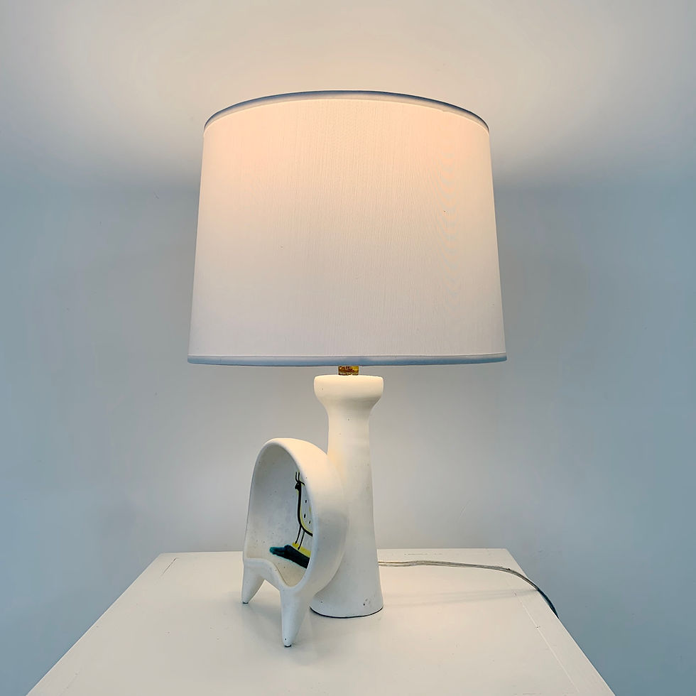 Miniature : Roger Capron Ceramic Table Lamp, circa 1955, France.