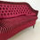 Miniature : Two-seats Dark Crimson Sofa, circa 1940, Italy.