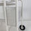 Miniature : White Perforated Metal Bar Cart, circa 1950, France.