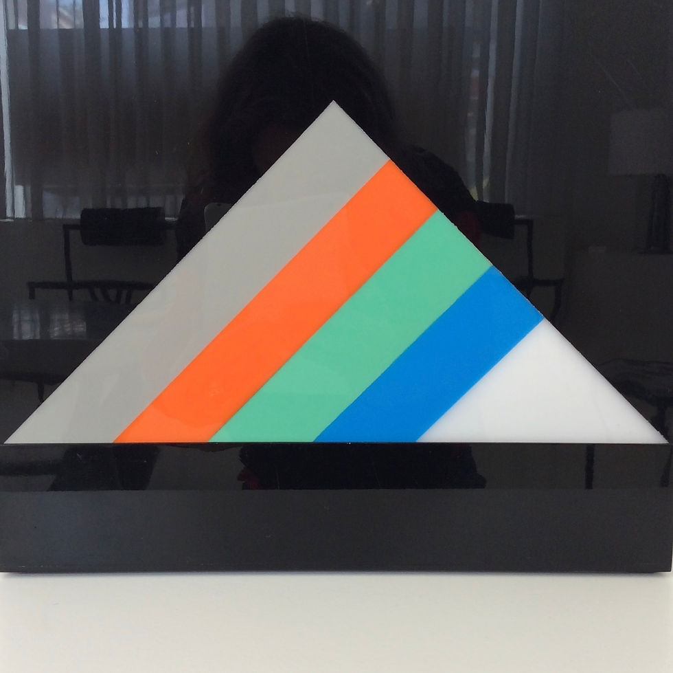 Miniature : Eugenio Carmi Light Box,  Signed Artwork, 1970, Italy.