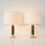 Miniature : Luciano Frigerio Pair of Gold Bronze Lamps, circa 1970, Italy.