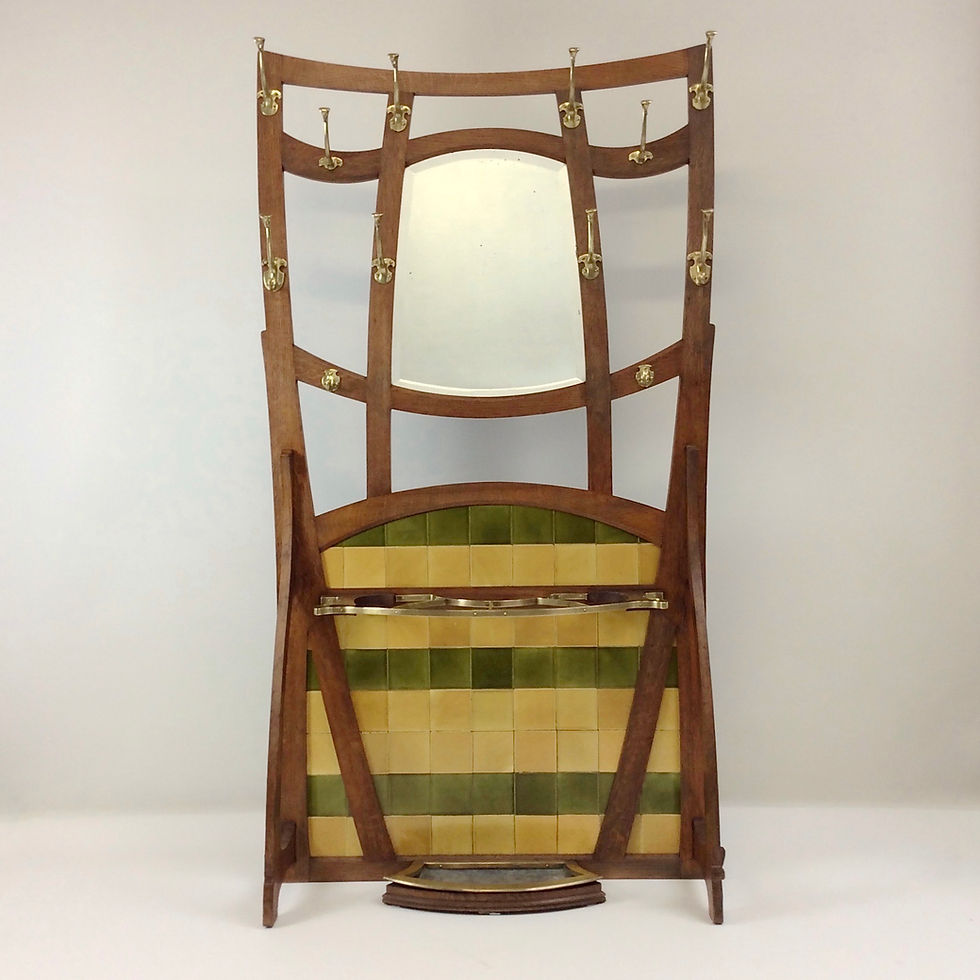 Miniature : Gustave Serrurier-Bovy Wall Coat Rack, circa 1900, Belgium
