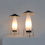 Miniature : Pair of Brass and Opaline  Table Lamps, circa 1950, Italy.
