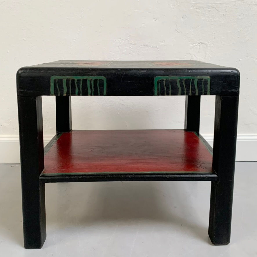 Miniature : Art Deco Painted Wood Side Table, circa 1920, France.
