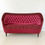 Miniature : Two-seats Dark Crimson Sofa, circa 1940, Italy.