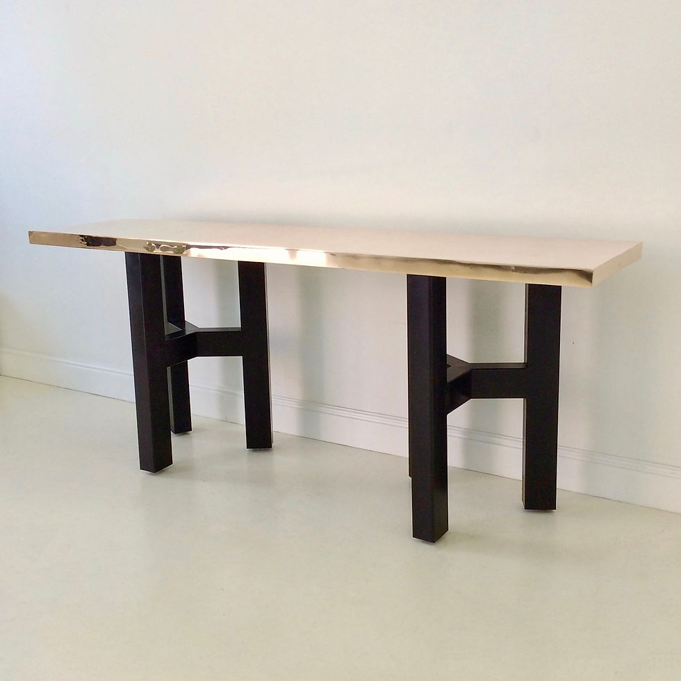 Miniature : Ado Chale Gold Bronze Console, circa 1970, Belgium.