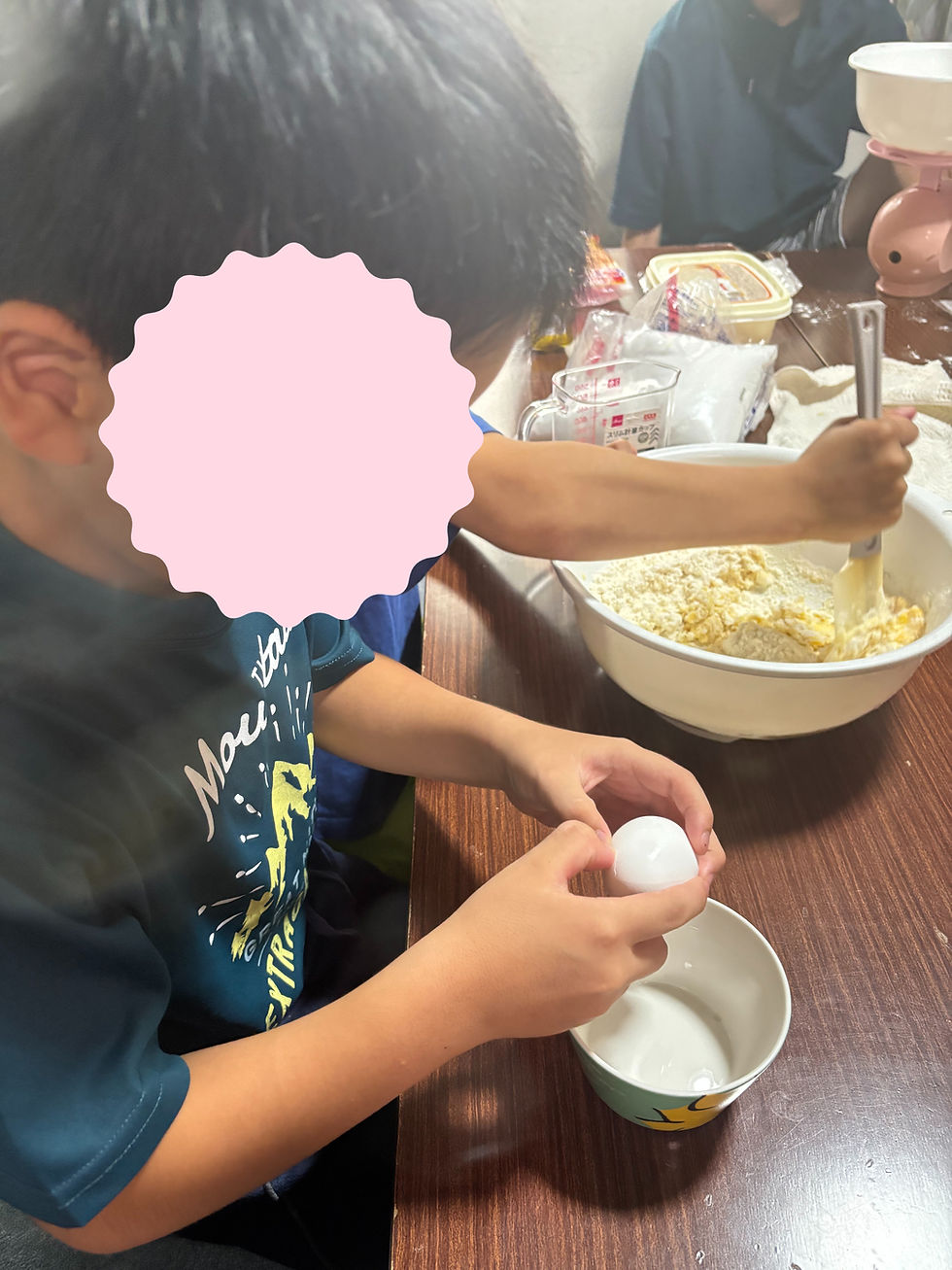 材料の計量からがんばりました