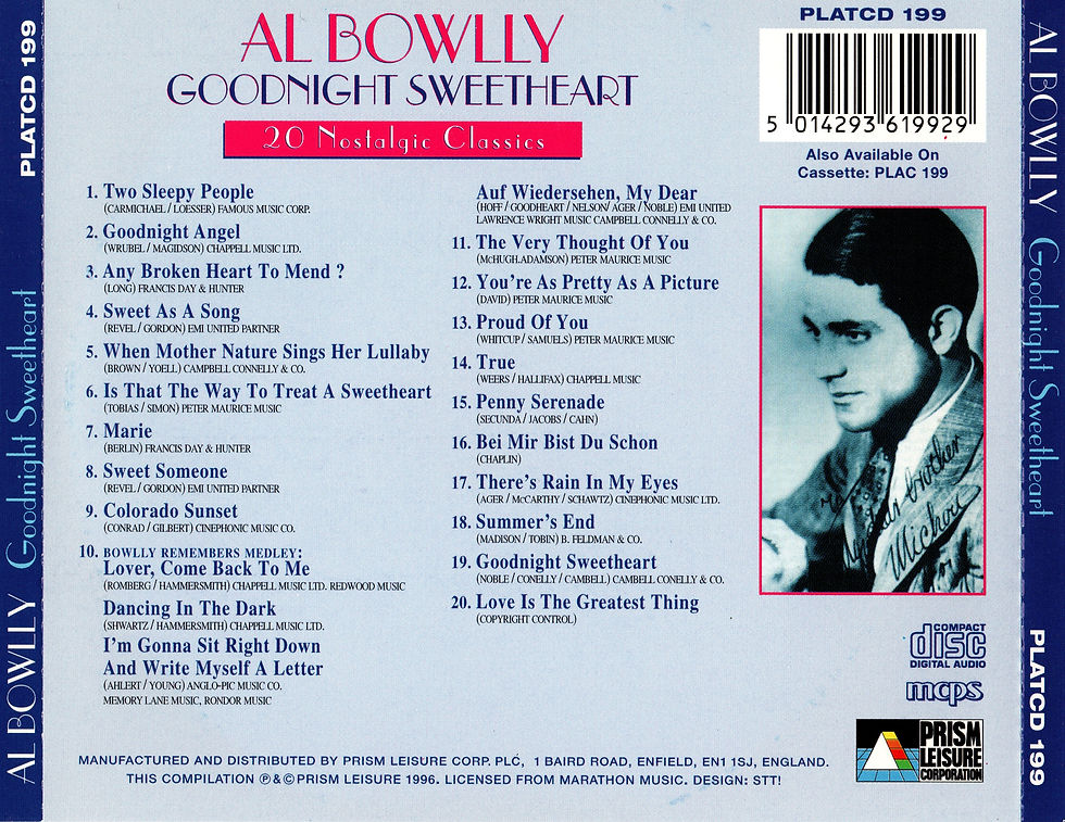 Thumbnail: Al Bowlly - Goodnight Sweetheart (Digital Download)