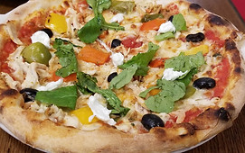 Image of pizza at the Jamie Oliver's Italian restaurant at the Pacific Mall in New Delhi