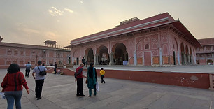 Image outside the museum exhibit at the city palace in Jaipur