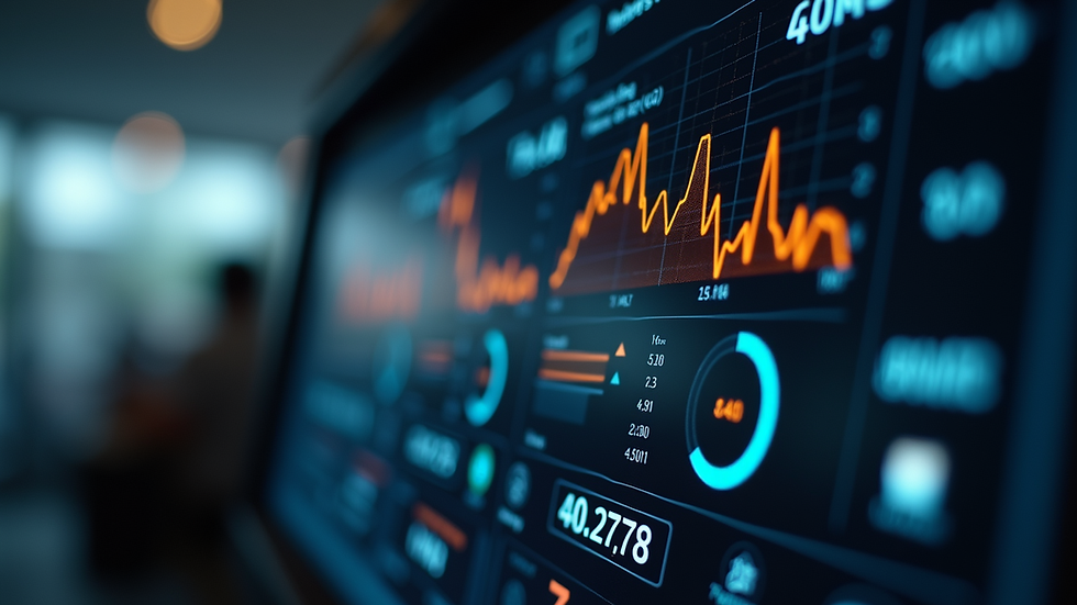 Close-up view of a digital dashboard displaying quality metrics