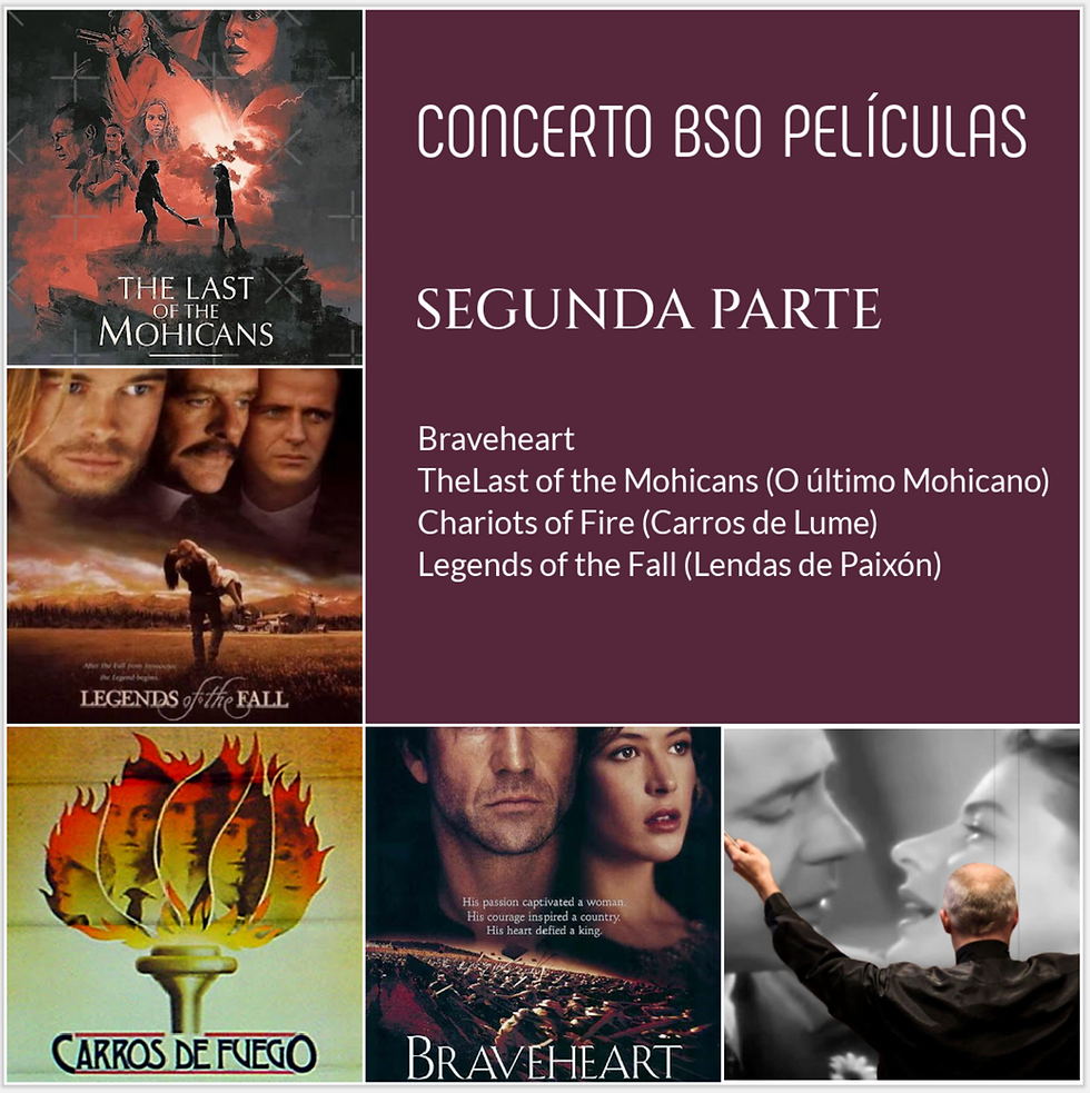 CONCERTO DE BANDAS SONORAS DE PELÍCULAS