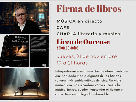 Firma de ejemplares. Café Literario y Musical