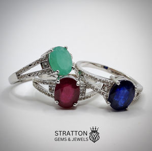 Emerald, Sapphire & Ruby Rings