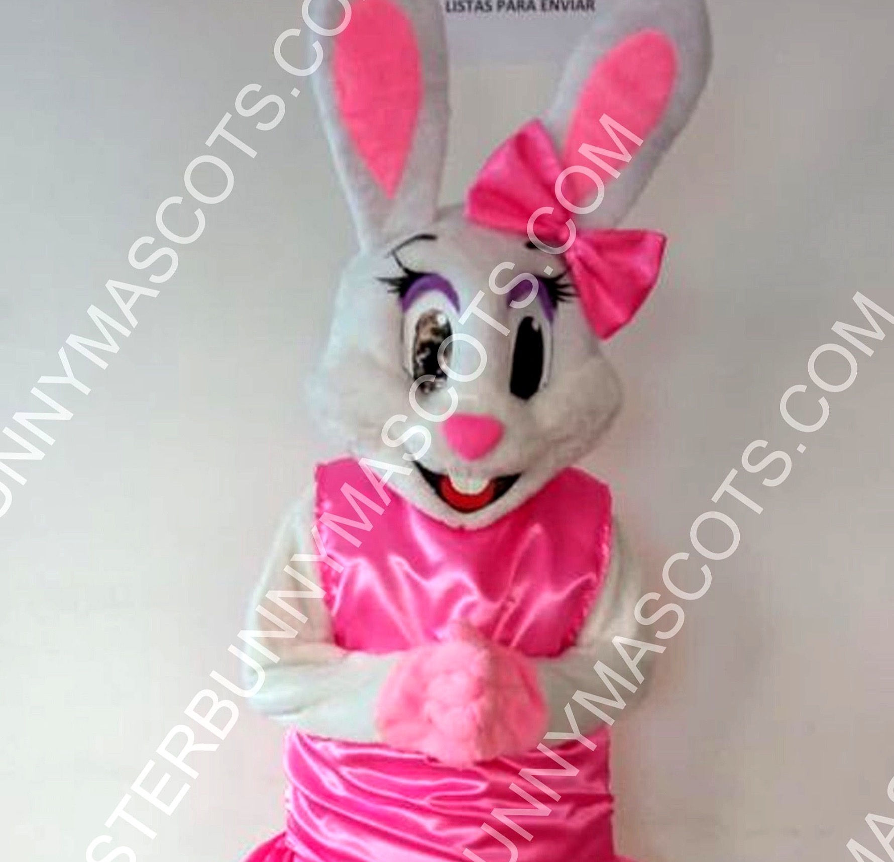 Easter Bunny Girl Pink Dress Mascot