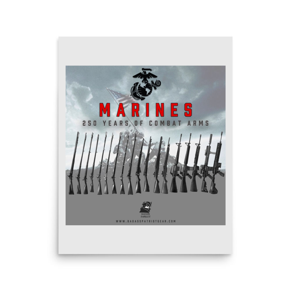 US Marines 250 Years of Combat Arms Framed poster250 Years of Combat Arms Poster