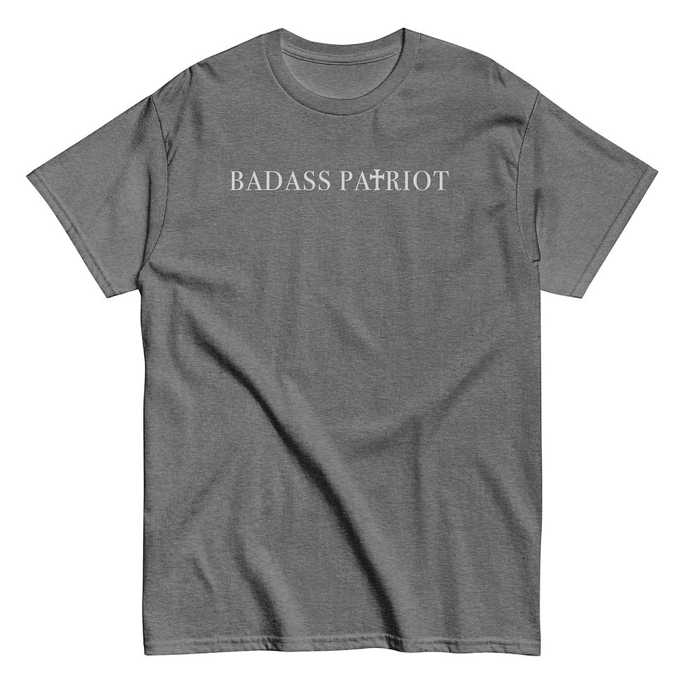 Thumbnail: Badass Patriot Crossed Muskets & Hatchets Unisex classic tee