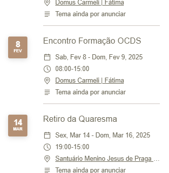 OCDS | datas 2024-2025