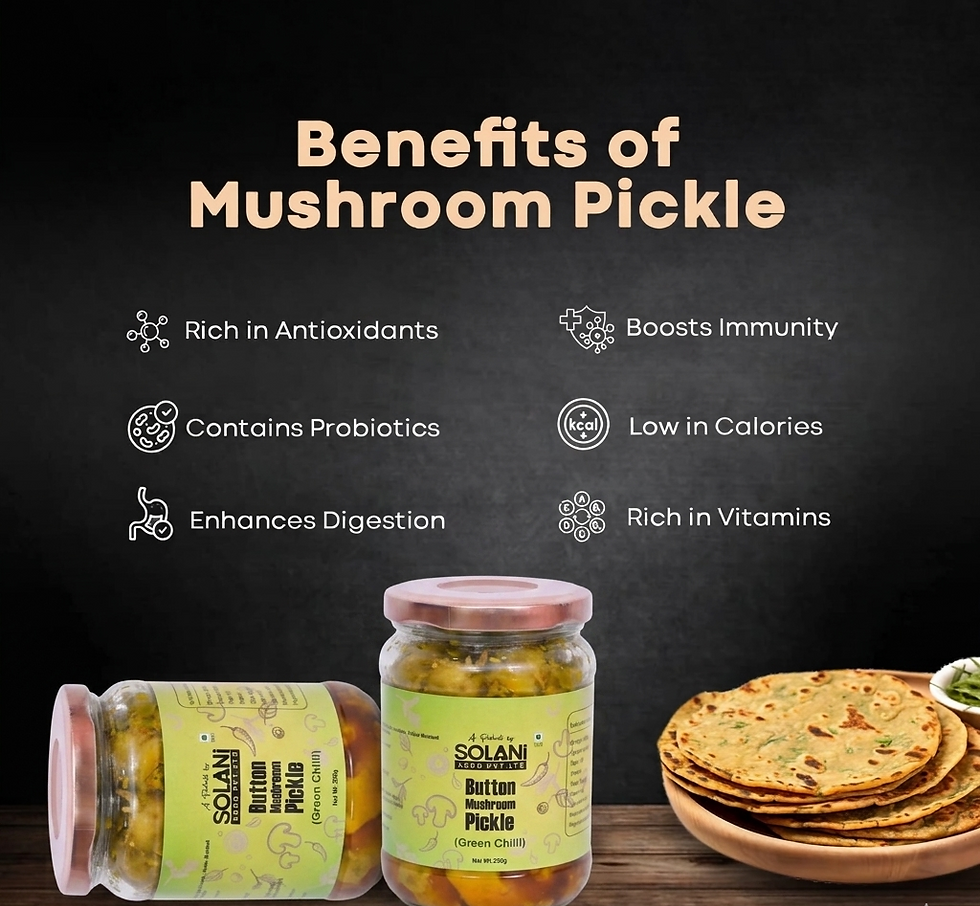 Thumbnail: Button Mushroom Pickle | Green Chilli | 400g