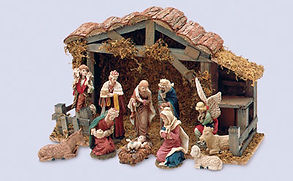 Nativity Figures & Shed