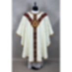 CGY355a Damask Semi Gothic Style Chasuble Set