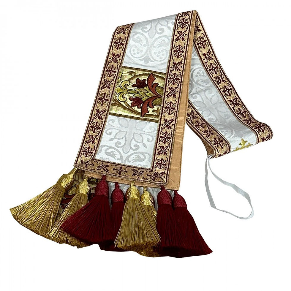 ED392 Damask Fabric Embroidered Dalmatic