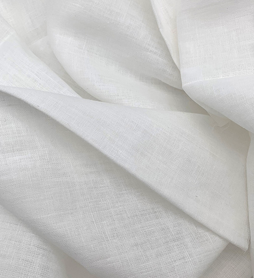 White Irish Linen fabric