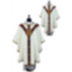 CGY355a Damask Semi Gothic Style Chasuble Set