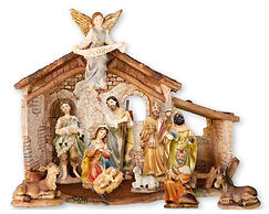 Nativity Figures & Shed
