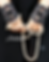Thumbnail: Archive: Short Blacksilver cuffs with Rose/Size M-L