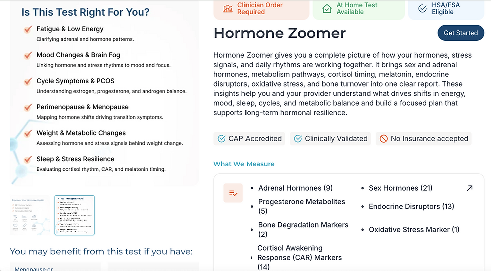 Hormone Zoomer test