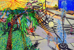 Sans Titre: Bain Dehors a Place des Arts