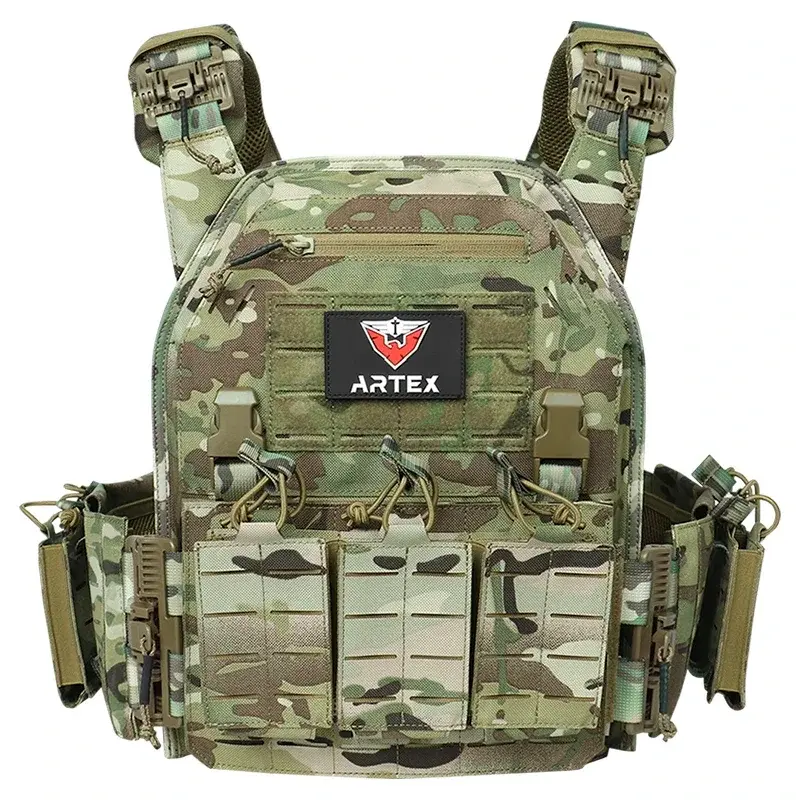 Thumbnail: Ranger Green Plate Carrier Tactical With Quick Release Security Molle Vest