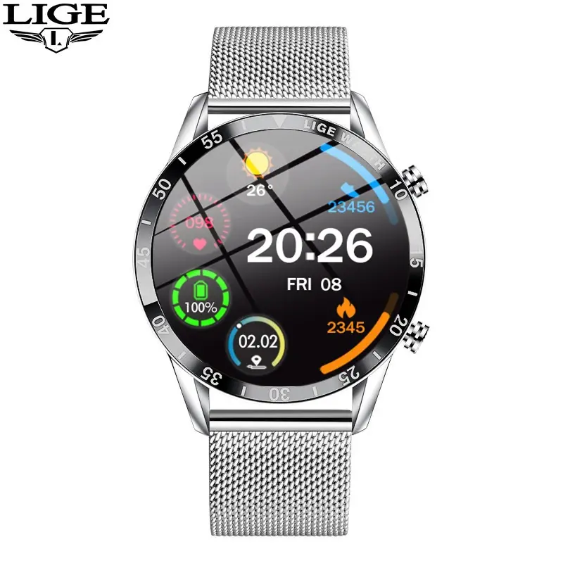 Thumbnail: Lige BW0189  Multifunction Montre proof Luxury Smart Watch for Men