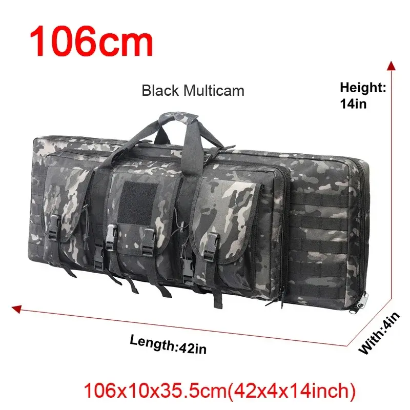 Thumbnail: 81 97 106 122cm Tactical Gun Bag Double Rifle Case