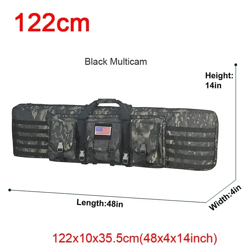 Thumbnail: 81 97 106 122cm Tactical Gun Bag Double Rifle Case