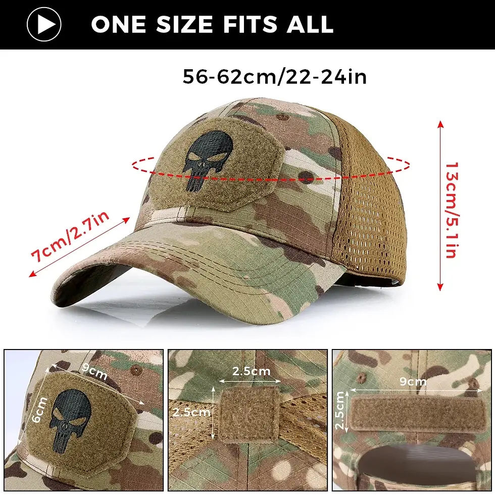 Thumbnail: Tactic Hat Combat Paintball Adjustable Cap Summer Sun Hats Snapback Men