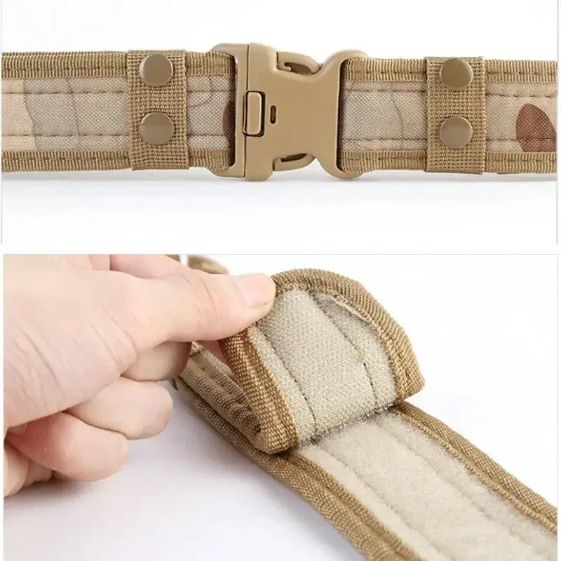 Thumbnail: Mens Camouflage Combat Canvas Belts High Quality Quick Release