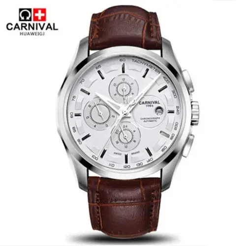 Thumbnail: Autom Fashion Luxury Leather Strap Watch Waterproof Clock Relogio Reloj Montre